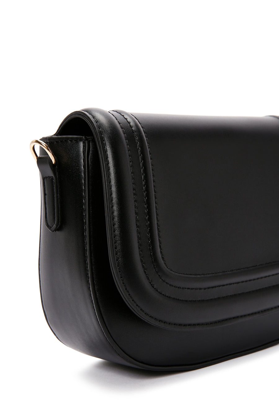 Women's Black Thick Strap Crossbody Bag