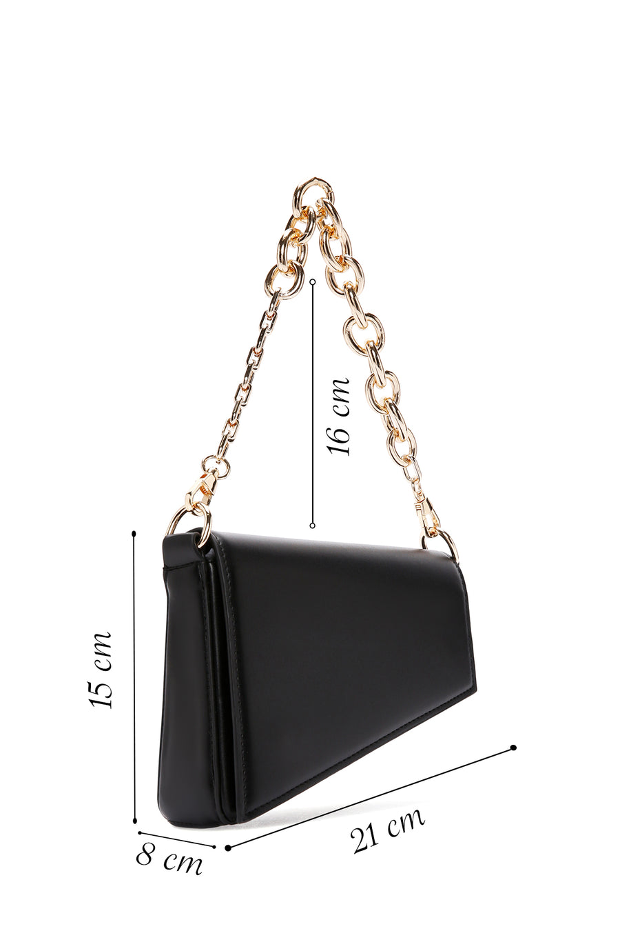Women's Black Chain Strap Shoulder Bag