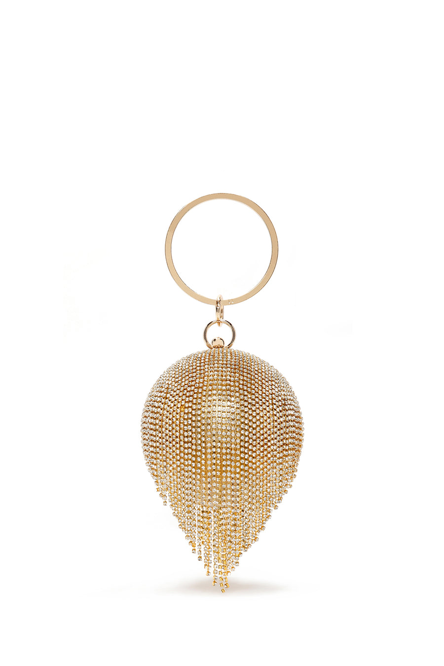 Women's Gold Long Chain Strap Stone Cross Bag