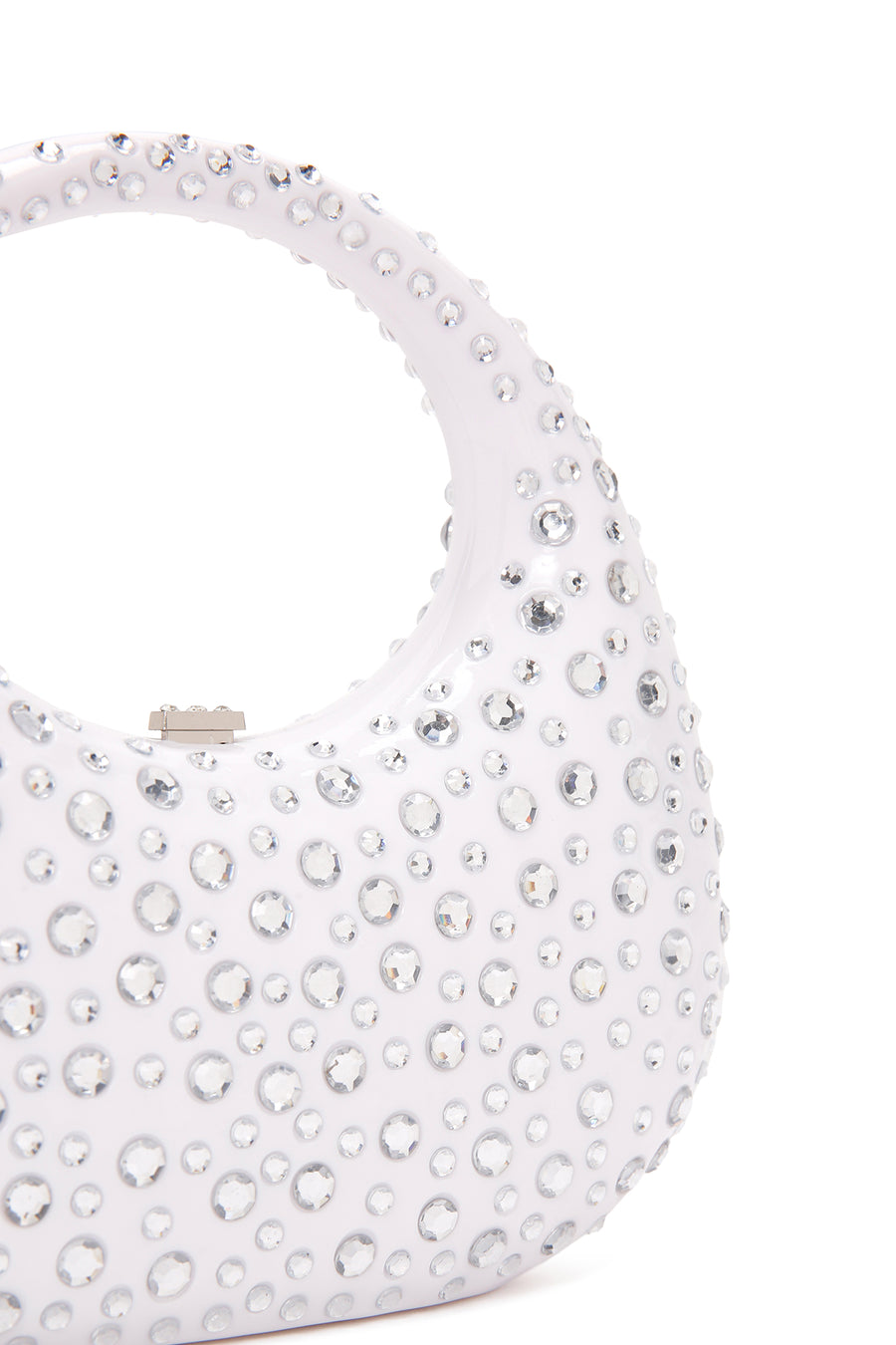 Women's White Stone Box Handbag