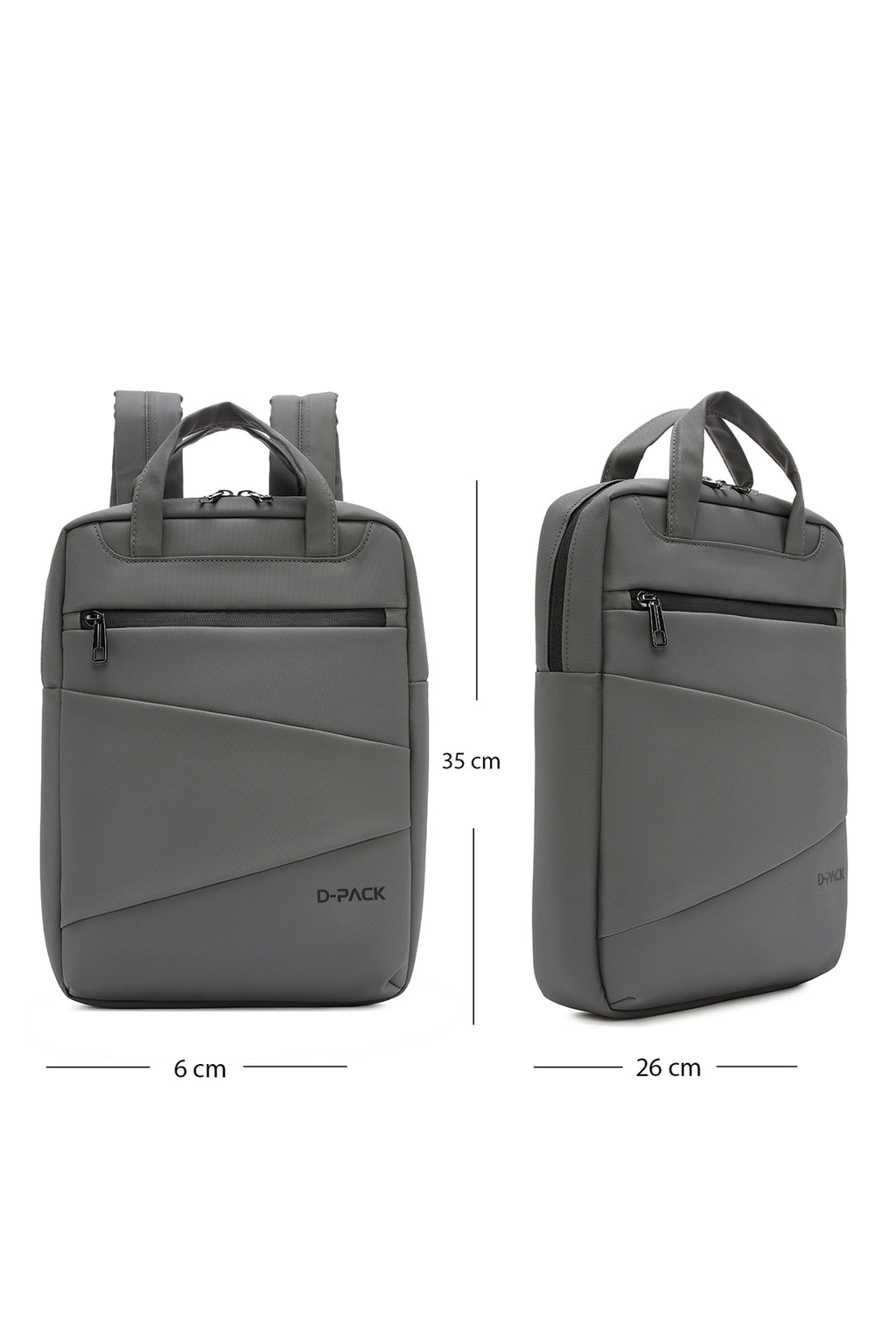 D-Pack Unisex Gri Kumaş Sırt Çantası