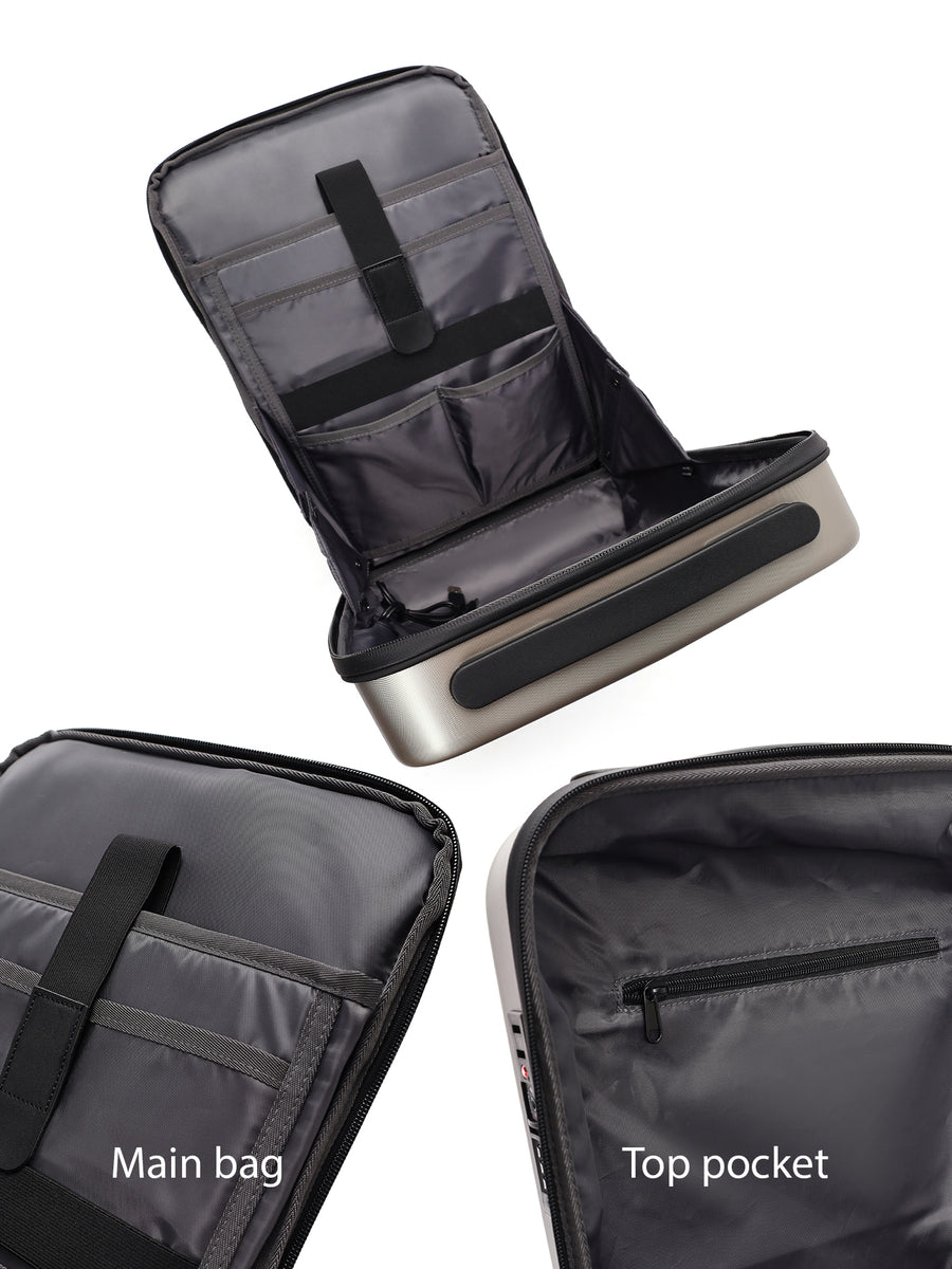 D-Pack Unisex Metallic Technological Backpack