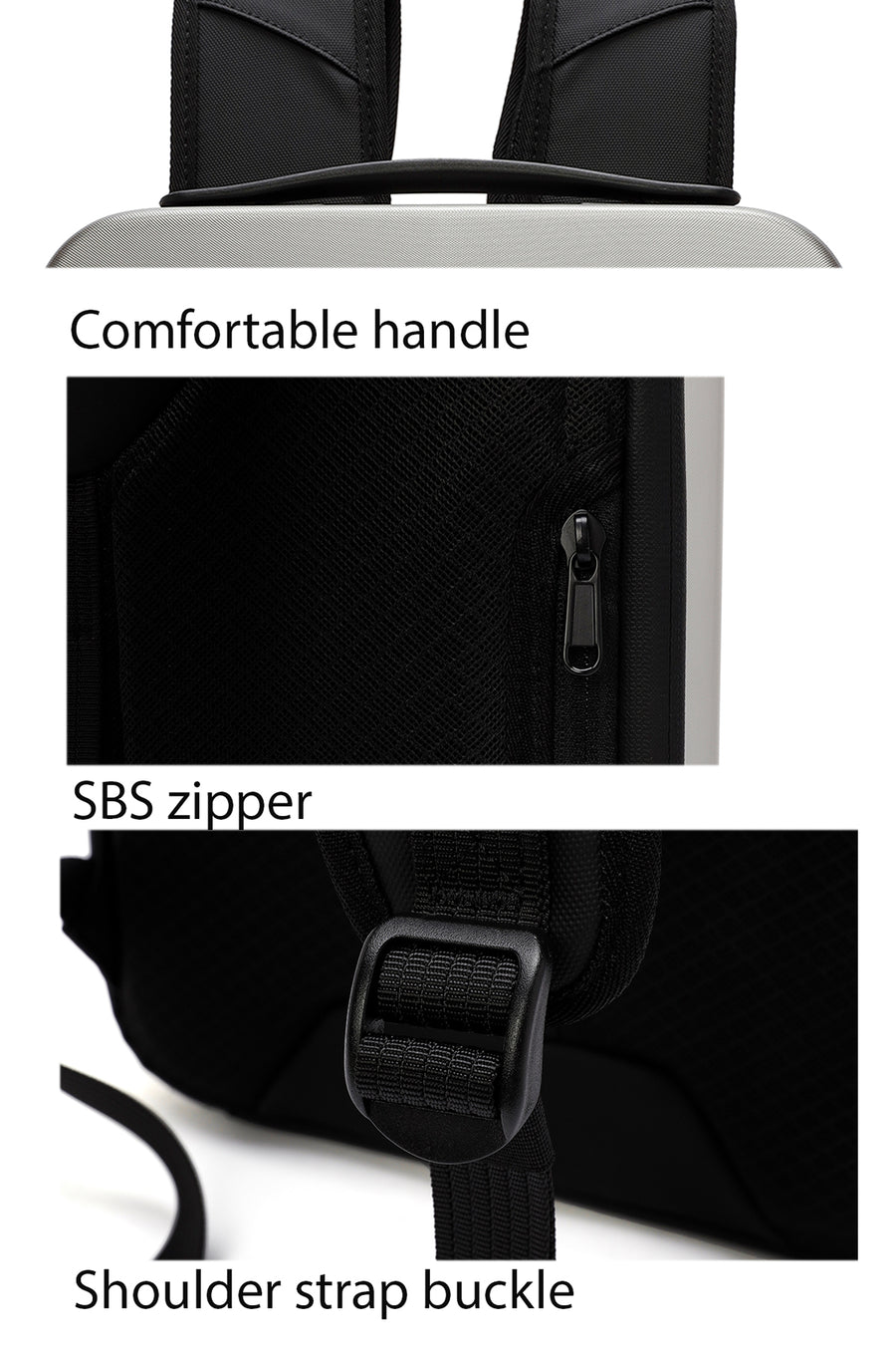 D-Pack Unisex Metallic Technological Backpack