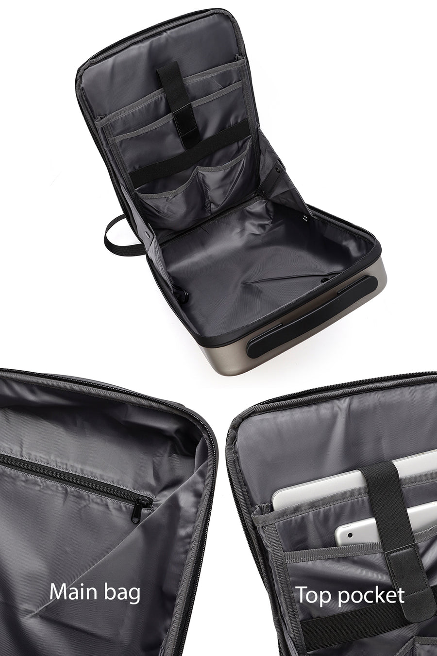 D-Pack Unisex Metallic Technological Backpack