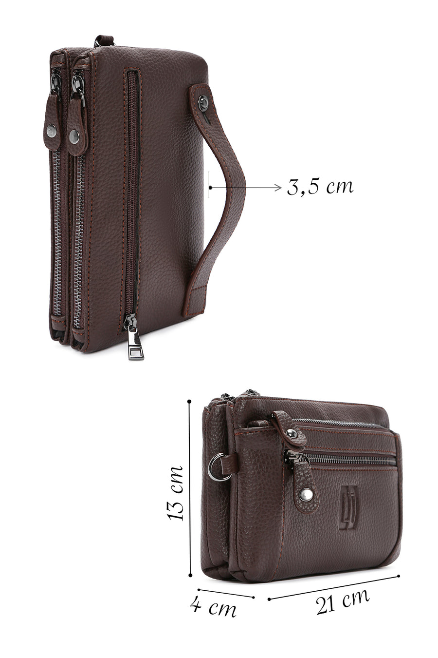 Men's Brown Handbag