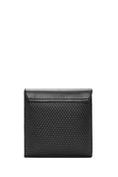 Men's Black Knitted Patterned Messenger Bag | Derimod