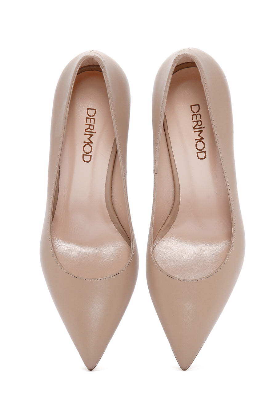 Kadın Pudra Topuklu Deri Stiletto