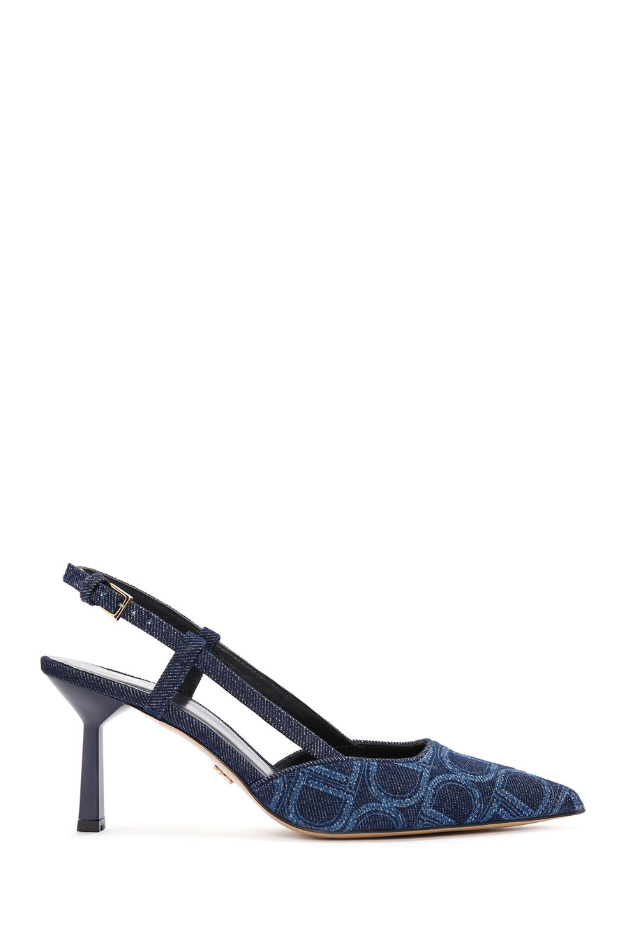 Kadın Mavi Bilekten Bantlı İnce Topuklu Stiletto