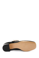 Women's Stone Buckle Patent Leather Thick Heeled Shoes | Derimod