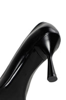Women's Black Buckle Detailed Heeled Leather Stiletto | Derimod