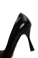 Women's Black Buckle Detailed Heeled Leather Stiletto | Derimod