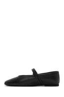 
Women's Black Leather Ballet Flats
 | Derimod