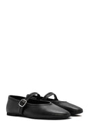 
Women's Black Leather Ballet Flats
 | Derimod