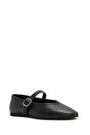 
Women's Black Leather Ballet Flats
 | Derimod