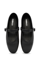 
Women's Black Leather Ballet Flats
 | Derimod