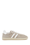 Women's Beige Lace-Up Suede Leather Sneaker | Derimod