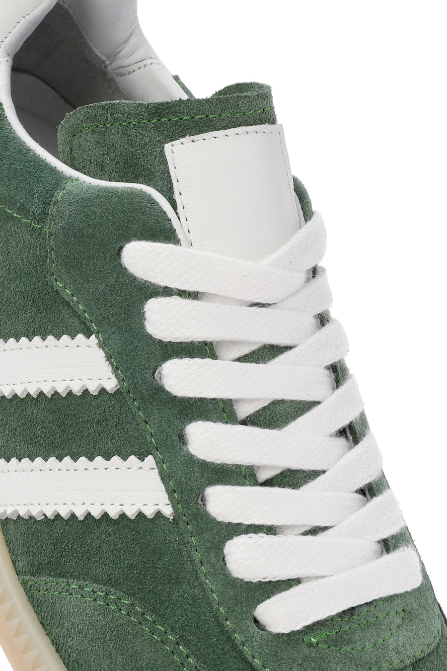 
Women's Green Lace-Up Suede Leather Sneaker
