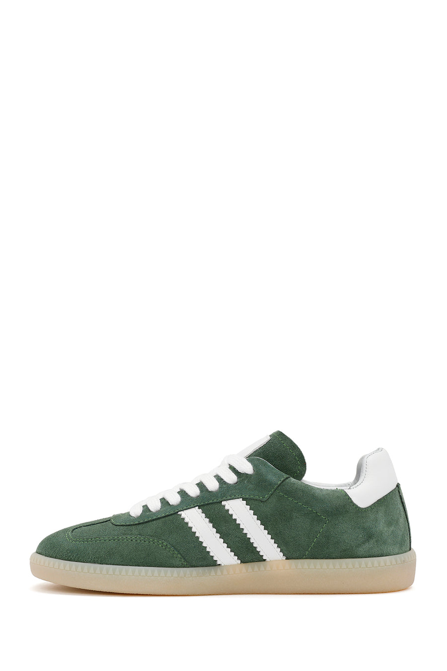 
Women's Green Lace-Up Suede Leather Sneaker
