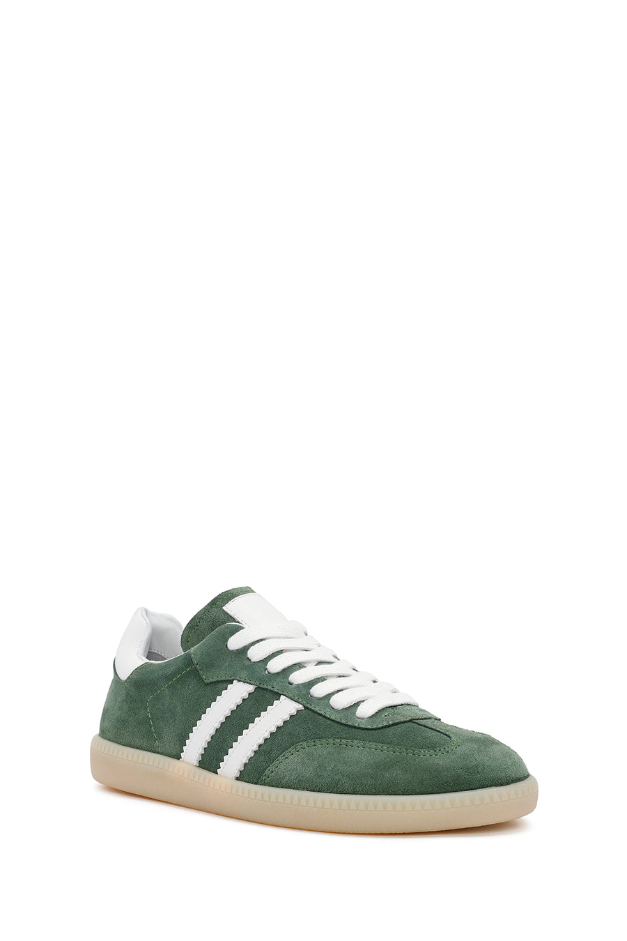 
Women's Green Lace-Up Suede Leather Sneaker
