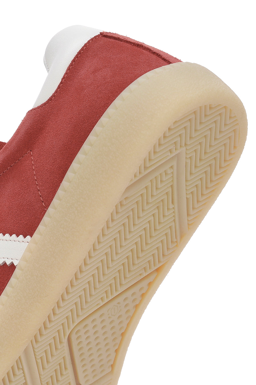 Women's Red Lace-Up Suede Leather Sneakers