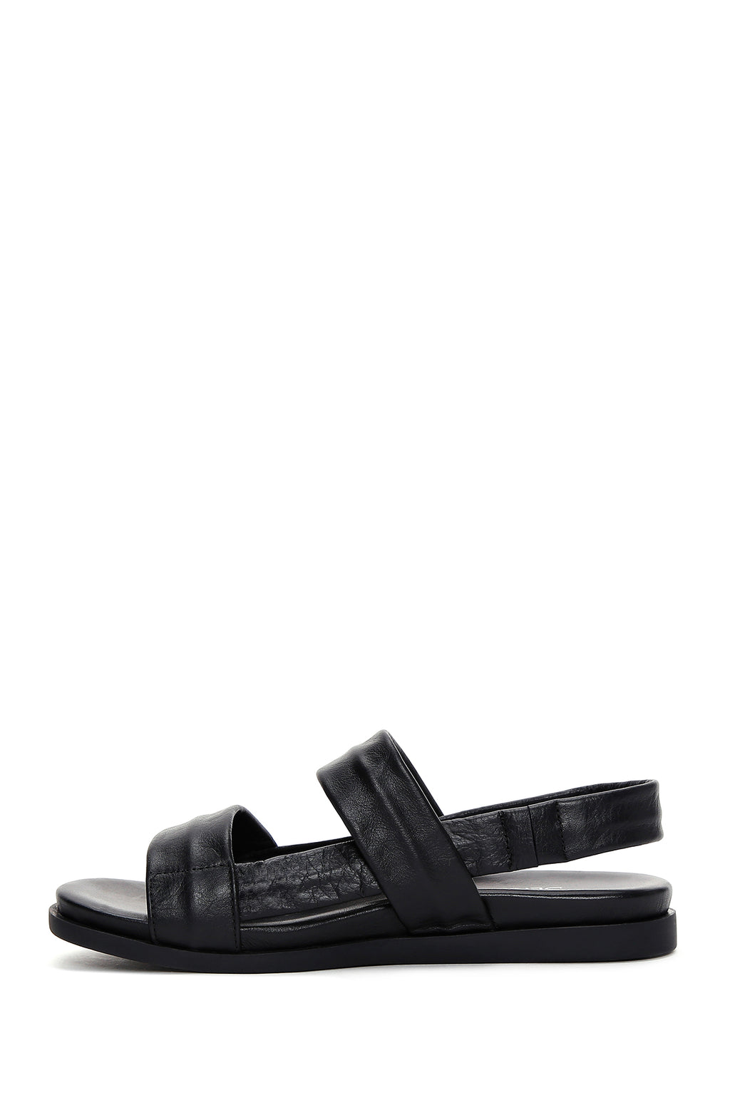 Kadın Siyah Deri Comfort Sandalet