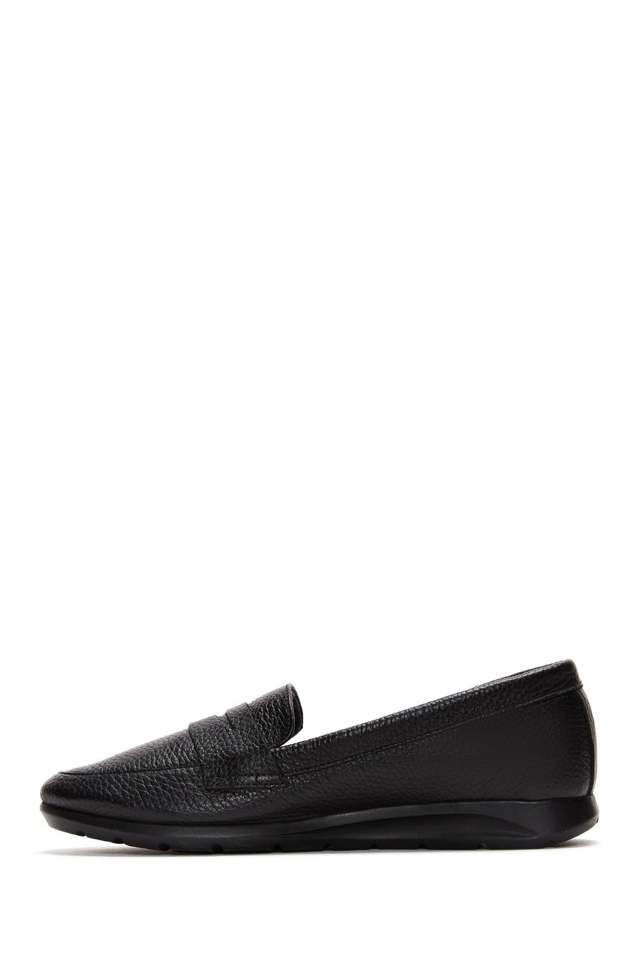 Women's Black Leather Comfort Loafer