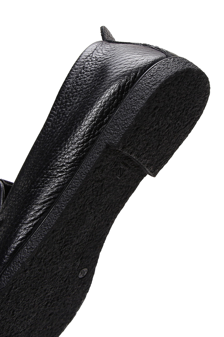 Kadın Siyah Deri Maskülen Loafer