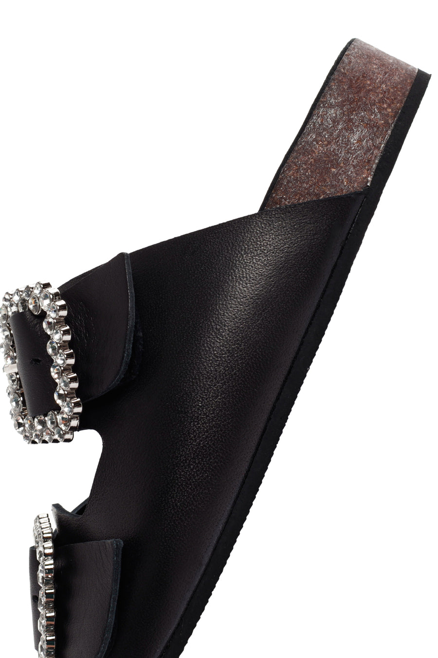 Kadın Siyah Deri Comfort Terlik