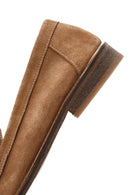 Kadın Taba Süet Deri Maskülen Loafer | Derimod