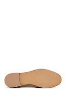 Kadın Bej Süet Deri Maskülen Loafer | Derimod