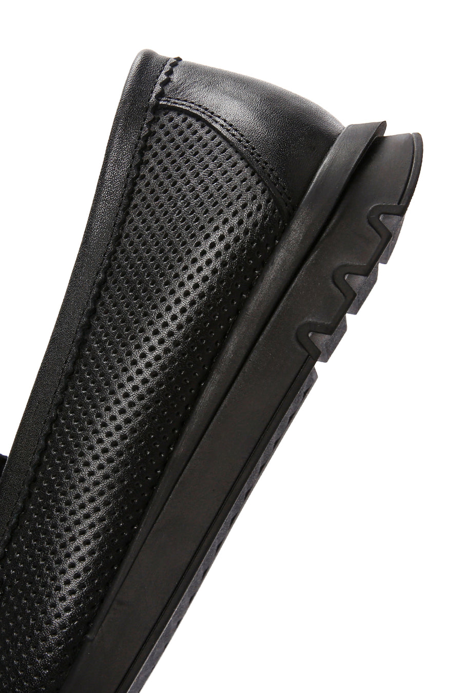 Kadın Siyah Toka Detaylı Deri Comfort Loafer