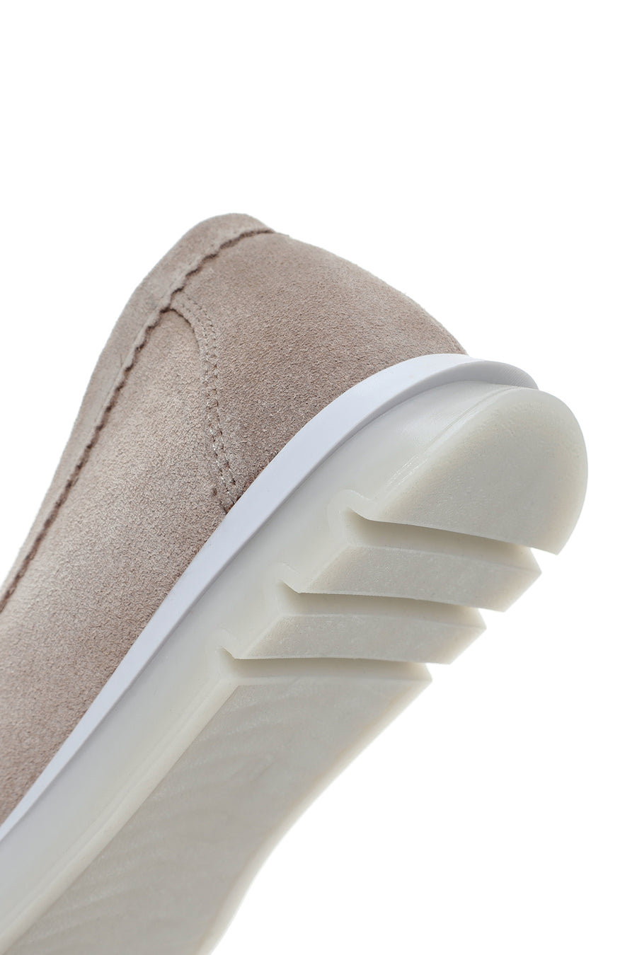 Kadın Bej Süet Deri Comfort Loafer