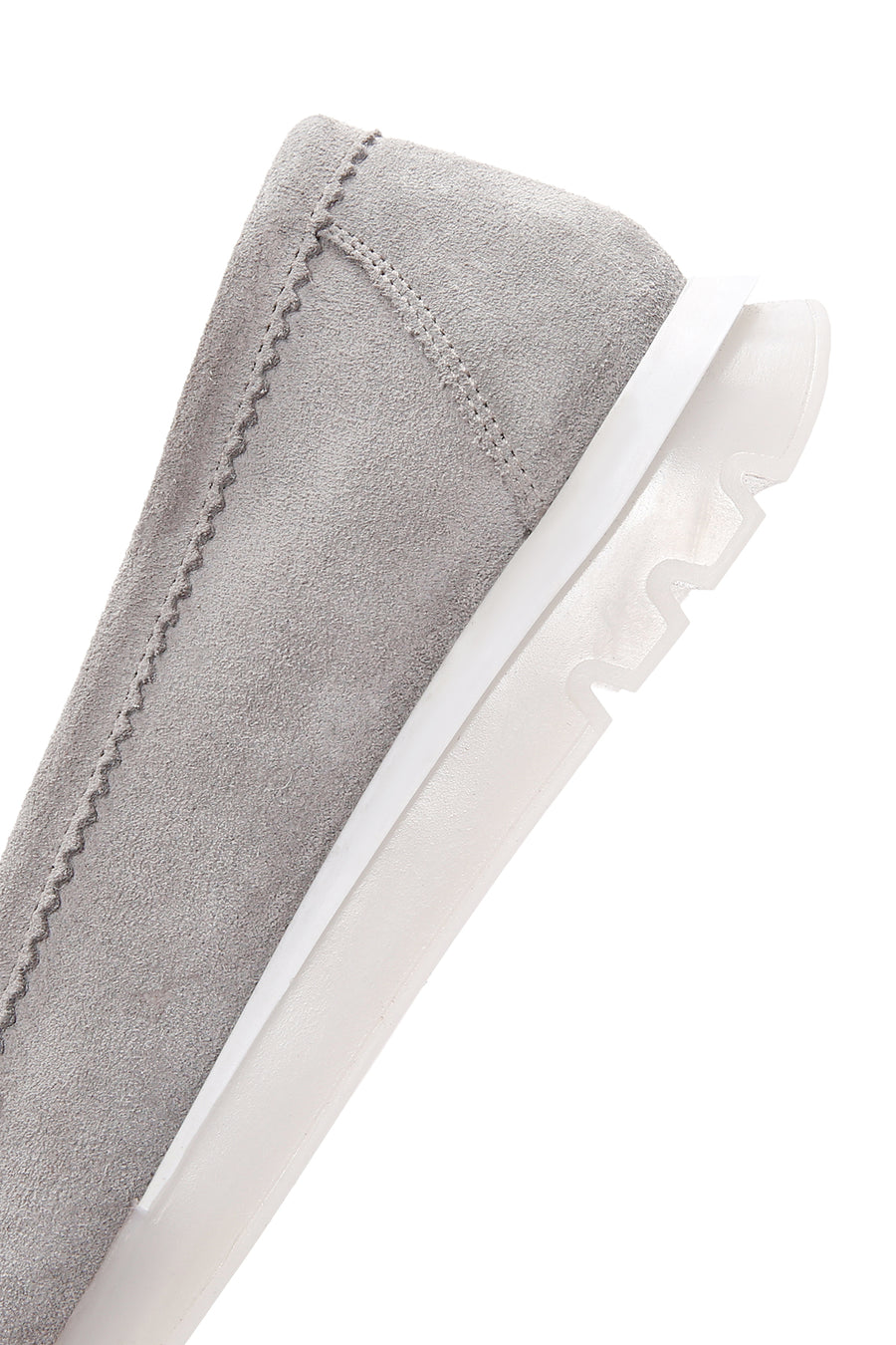 Women's Gray Suede Leather Comfort Loafer