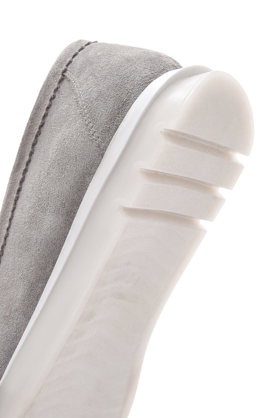 Women's Gray Suede Leather Comfort Loafer