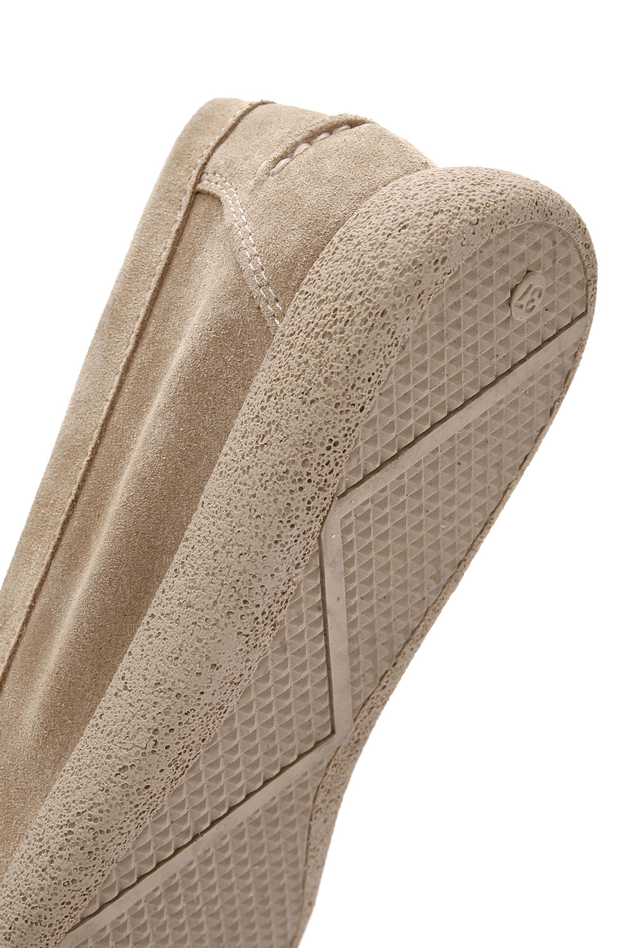 Kadın Bej Süet Deri Comfort Loafer