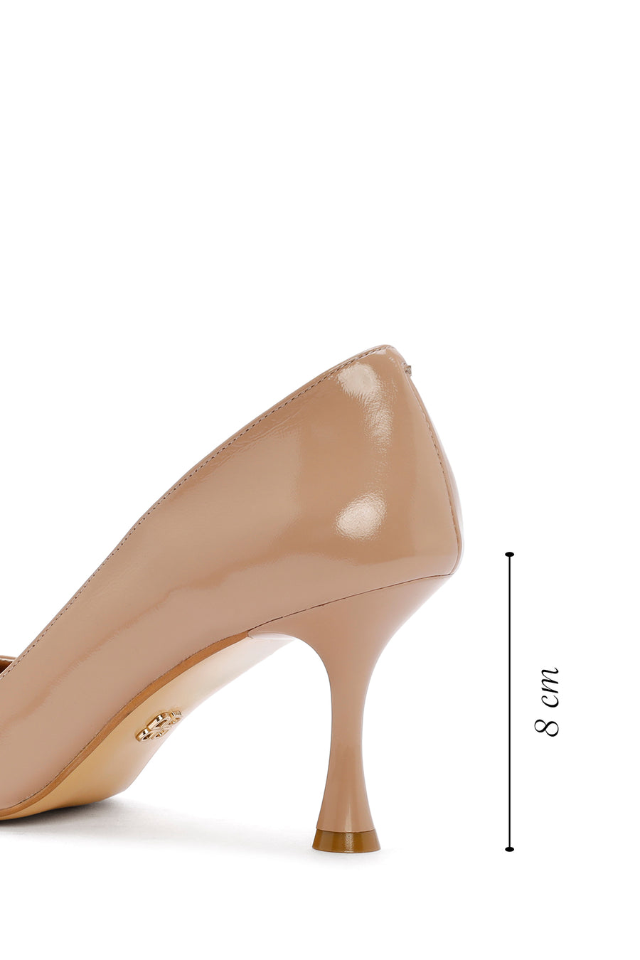 Kadın Bej İnce Topuklu Rugan Deri Stiletto