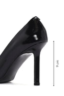 Women's Black Thin Heel Patent Leather Stiletto | Derimod