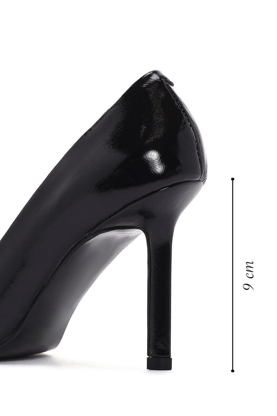 Women's Black Thin Heel Patent Leather Stiletto