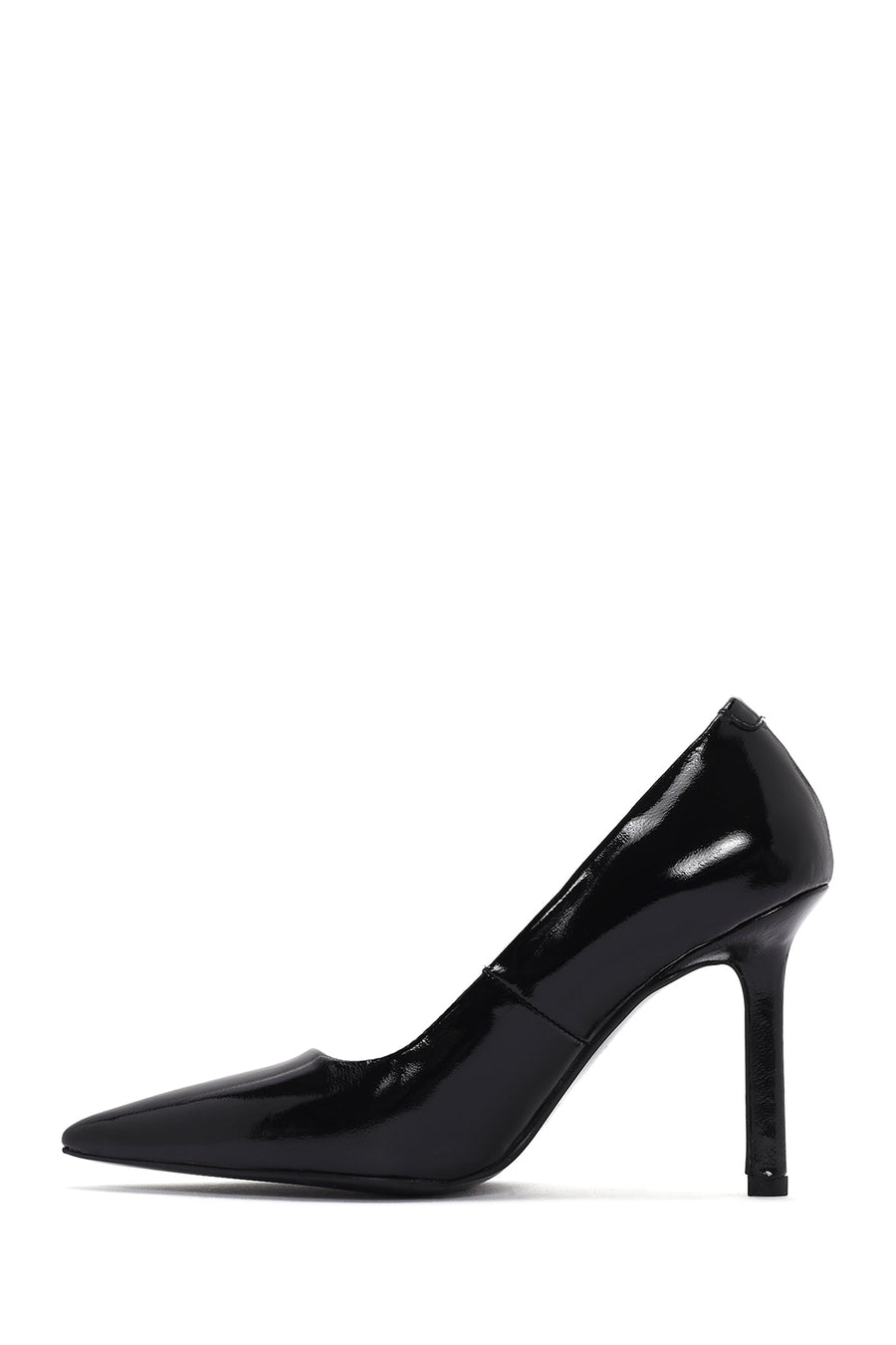 Women's Black Thin Heel Patent Leather Stiletto