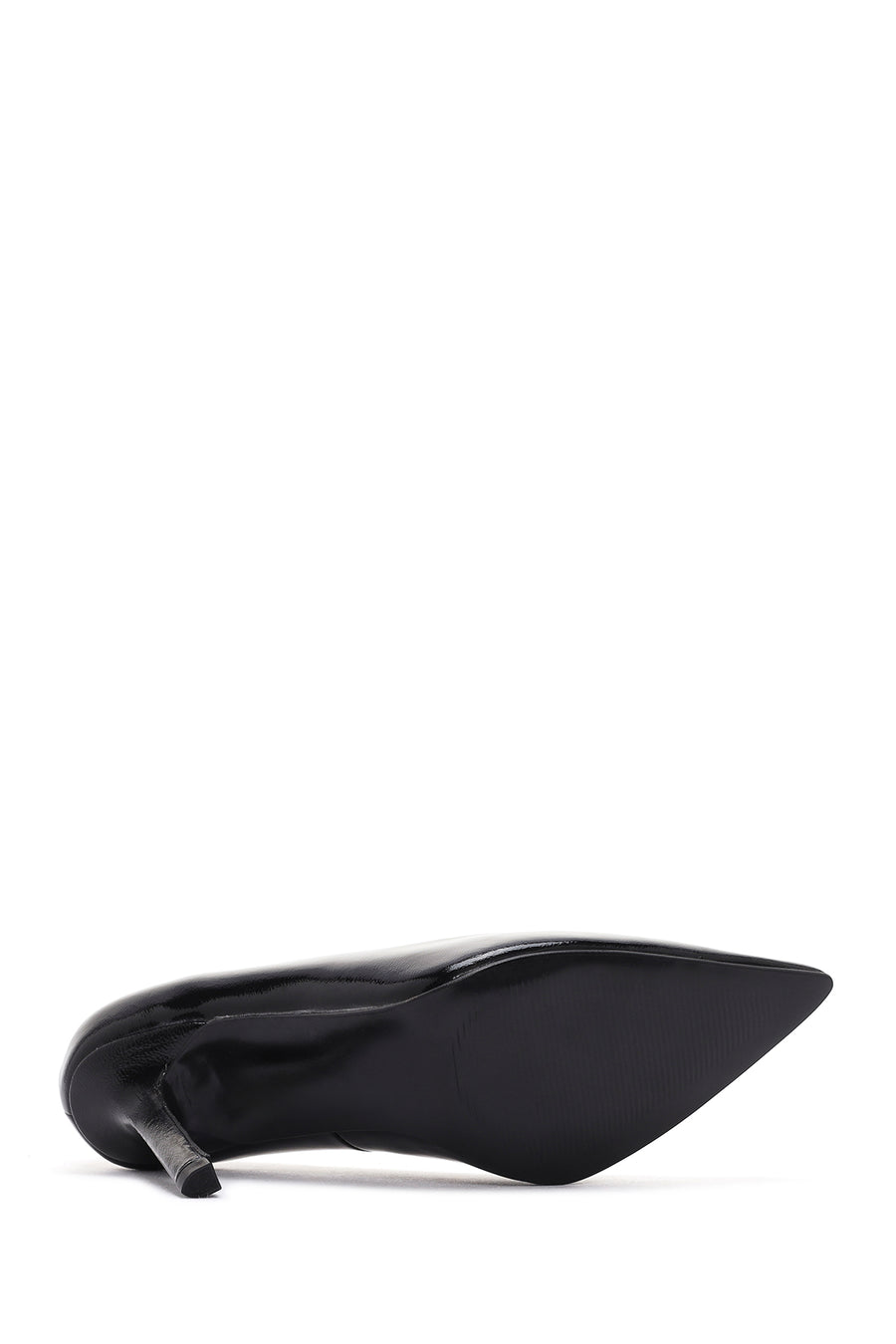 Women's Black Thin Heel Patent Leather Stiletto
