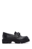 Kadın Siyah Deri Maskülen Loafer | Derimod