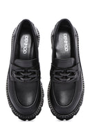 Kadın Siyah Deri Maskülen Loafer | Derimod