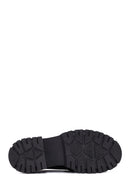 Kadın Siyah Rugan Deri Maskülen Loafer | Derimod