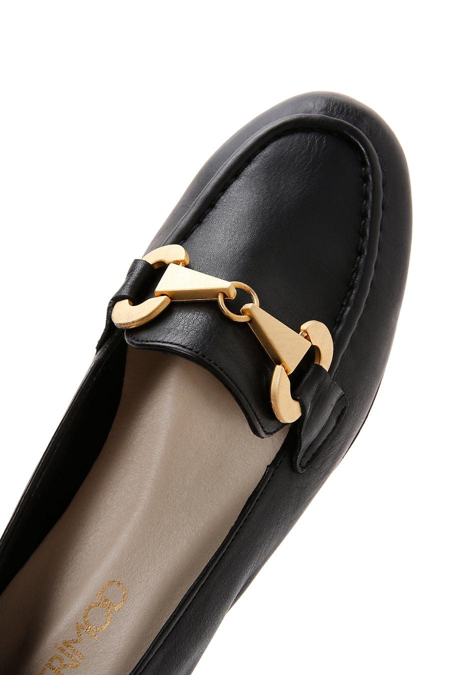 Kadın Siyah Deri Maskülen Loafer