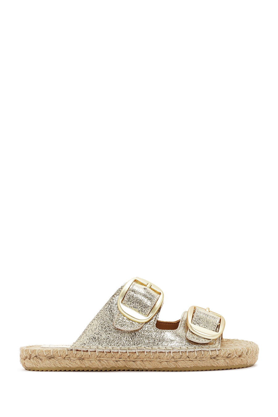 Kadın Altın Deri Espadril Terlik 24SFD205032 | Derimod