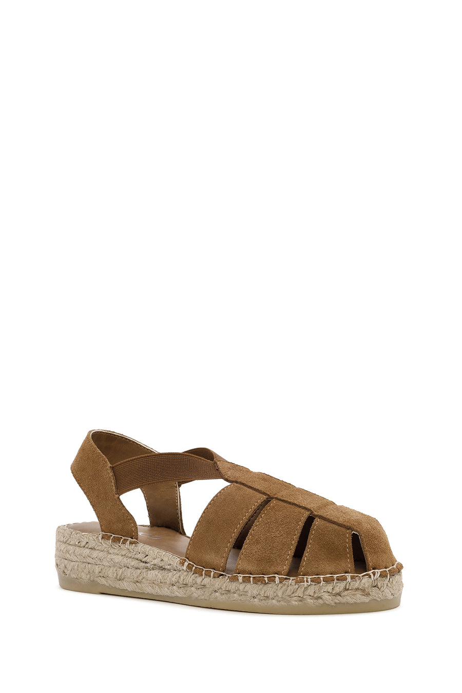 Women's Tan Suede Leather Espadrille