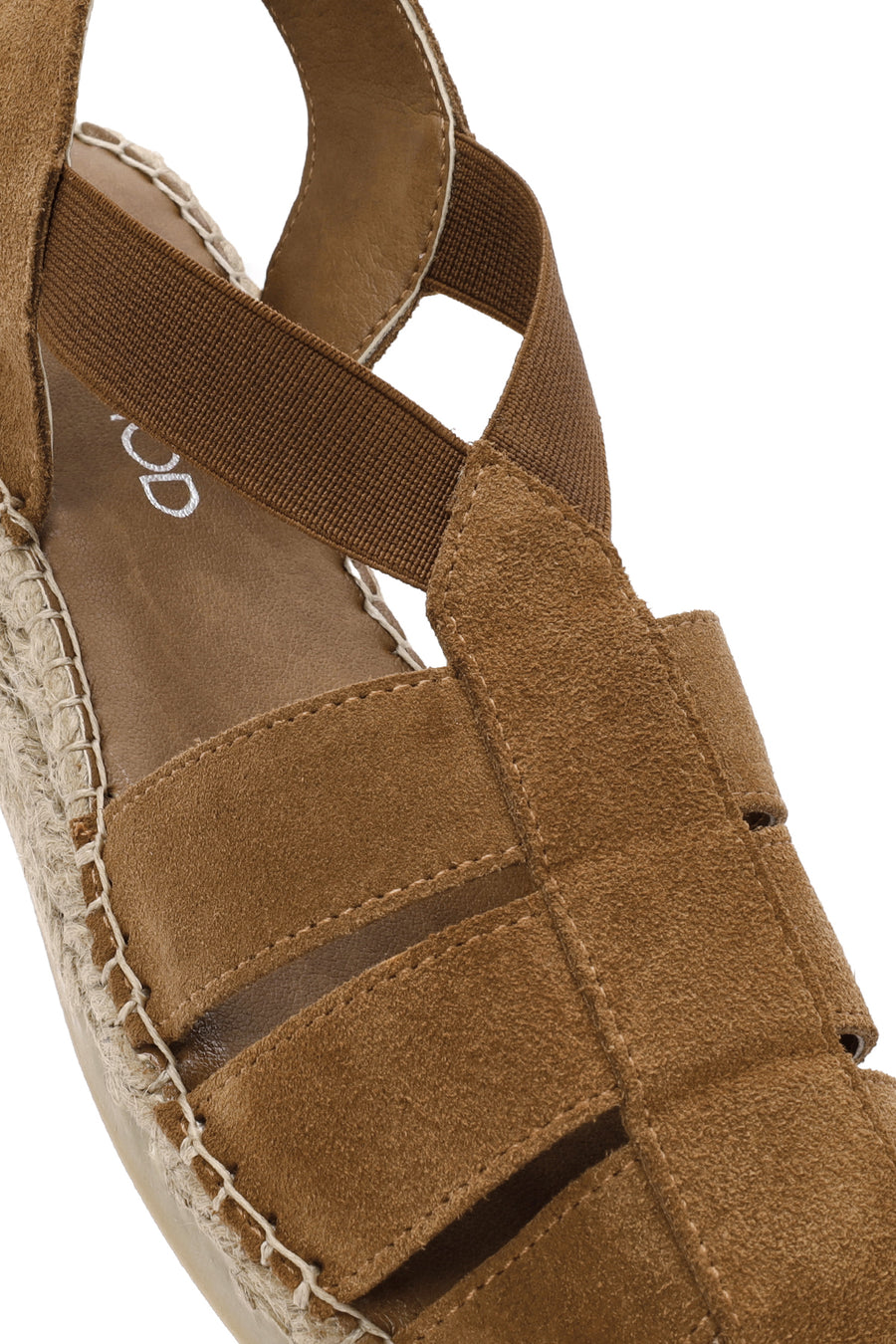 Women's Tan Suede Leather Espadrille