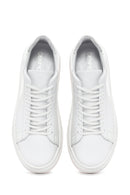 Kadın Beyaz Bağcıklı Deri Sneaker | Derimod