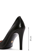 Derimod Flex Kadın Siyah İnce Topuklu Deri Stiletto | Derimod