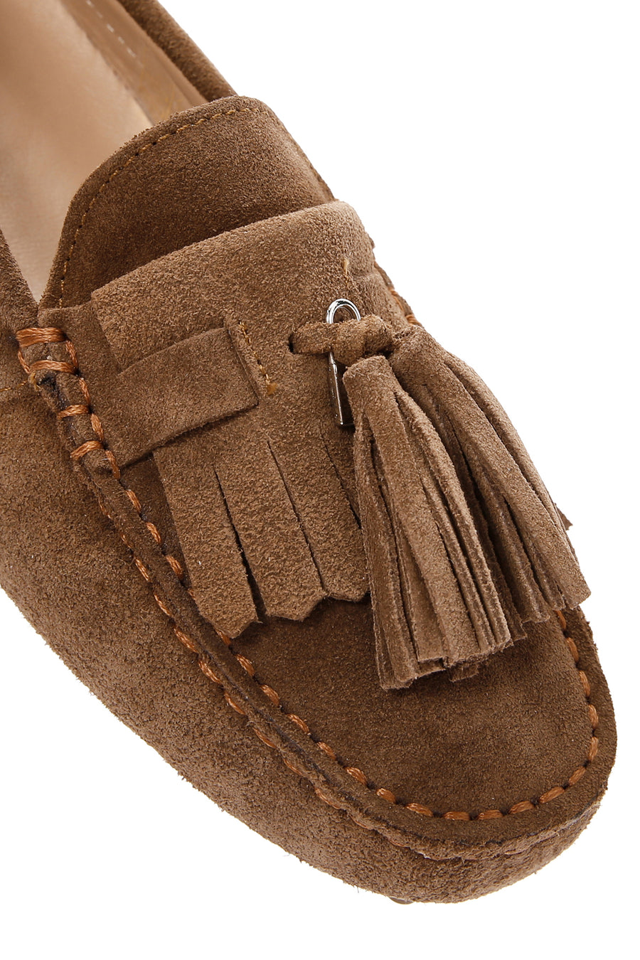 Women's Mink Tassel Detailed Suede Leather Loafer